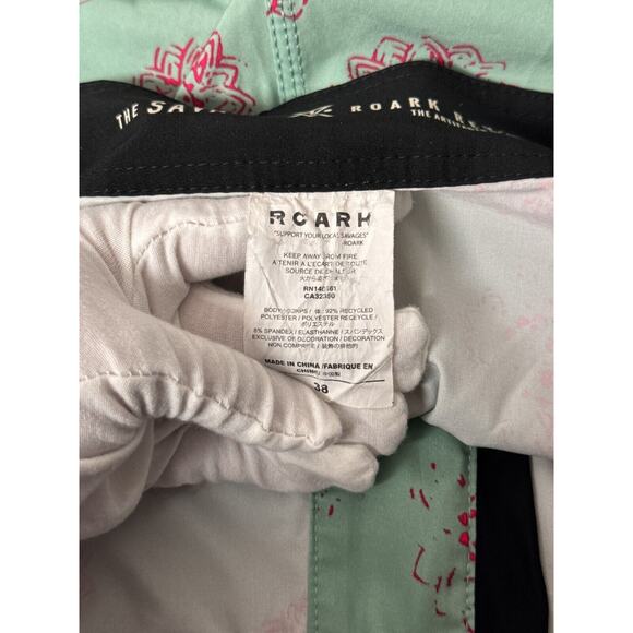 Roark Shorts 38 Mens Savage Green Floral Print Board Swim Trunks - Picture 8 of 8